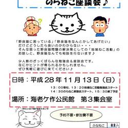 【船橋市】地域ねこ勉強会＆野良猫座談会