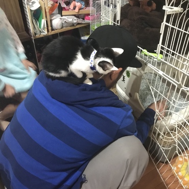 パパがトイレ掃除中....でも甘えたい♡