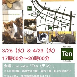 4月23日(火) 麻布十番ナイター里親会(ボランティアも募集中)