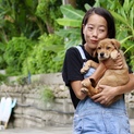 可愛いタレ耳の子犬くん