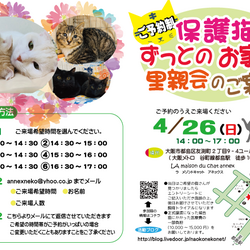 里親会は中止です。個別お見合い会になります。