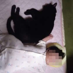 赤ちゃんとお姉ちゃんとジジ