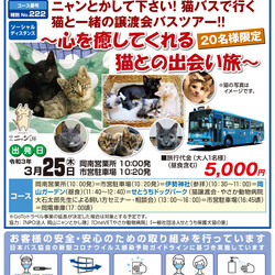 猫バスで行く猫と一緒のバスツアー~心を癒してくれる猫との出会い旅~