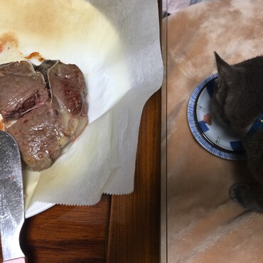 焼き加減はいかが？コストコの骨つきラムがお気に入り♡