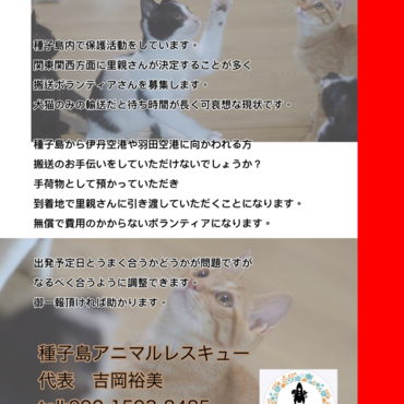 新しい搬送ボランティア募集のポスターを作りました。