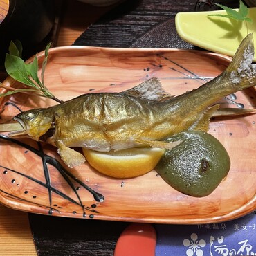 飼い主の休暇 in 作並温泉♡名物の油揚げ、ランチはナポバーグ(^^)雷Ｇには釣り堀のイワナ・ニジマス…頑張るぞーᕦ(ò_óˇ)ᕤ