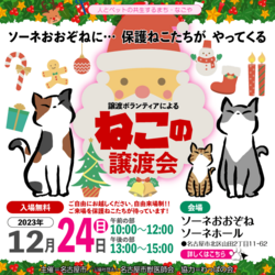 猫の譲渡会☆カフェ・ショップ（パン等）あり
