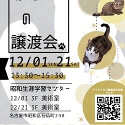 猫の譲渡会　in　名古屋市昭和生涯学習センター
