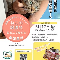 譲渡会＆ねこグッズ物販　各務原市