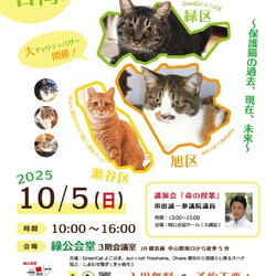10/5 ３区合同！保護猫の大譲渡会 in 横浜市緑区