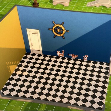 実は新猫部屋のカラーイメージはPCゲームのSims4で作ってます（笑）