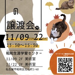 猫の譲渡会　in　名古屋市昭和生涯学習センター