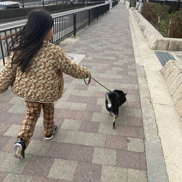 初めての散歩