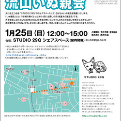 1月25日ちばわん『流山いぬ親会』開催のご案内