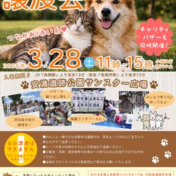 保護犬猫譲渡会とチャリティーバサー