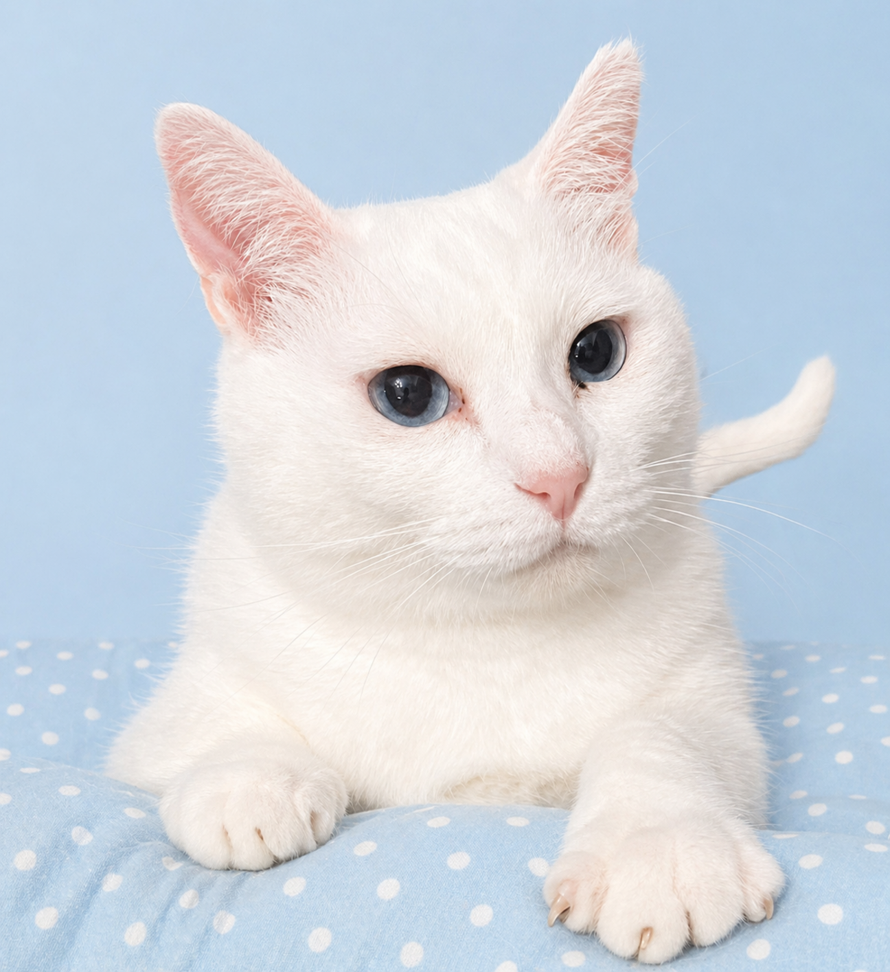 新作 あじさい入り ダークブルー猫ちゃんヘアゴムの通販