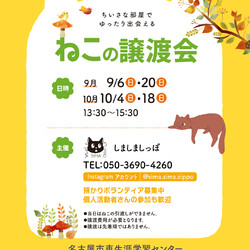 【名古屋市東区】東生涯学習センター開催｜保護ねこ譲渡会
