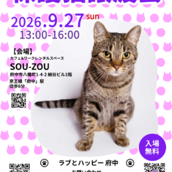 ９月27日｛ラブとハッピー府中 保護猫譲渡会｝