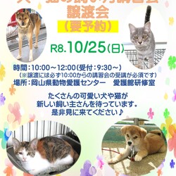 犬・猫の飼い方講習会・譲渡会